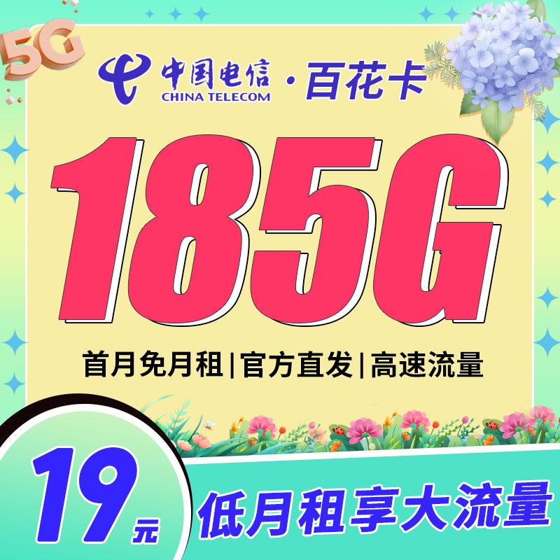 电信百花卡19元185G
